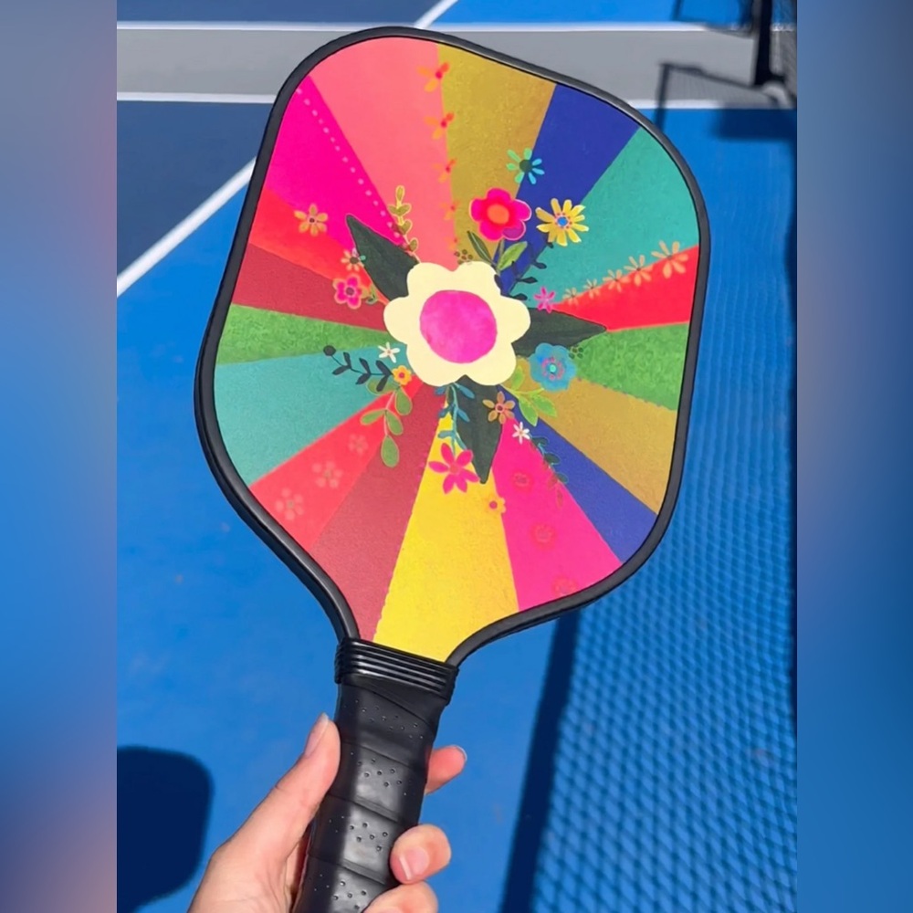 Natural Life Pickleball Paddle Rainbow Floral - Picture 2 of 6